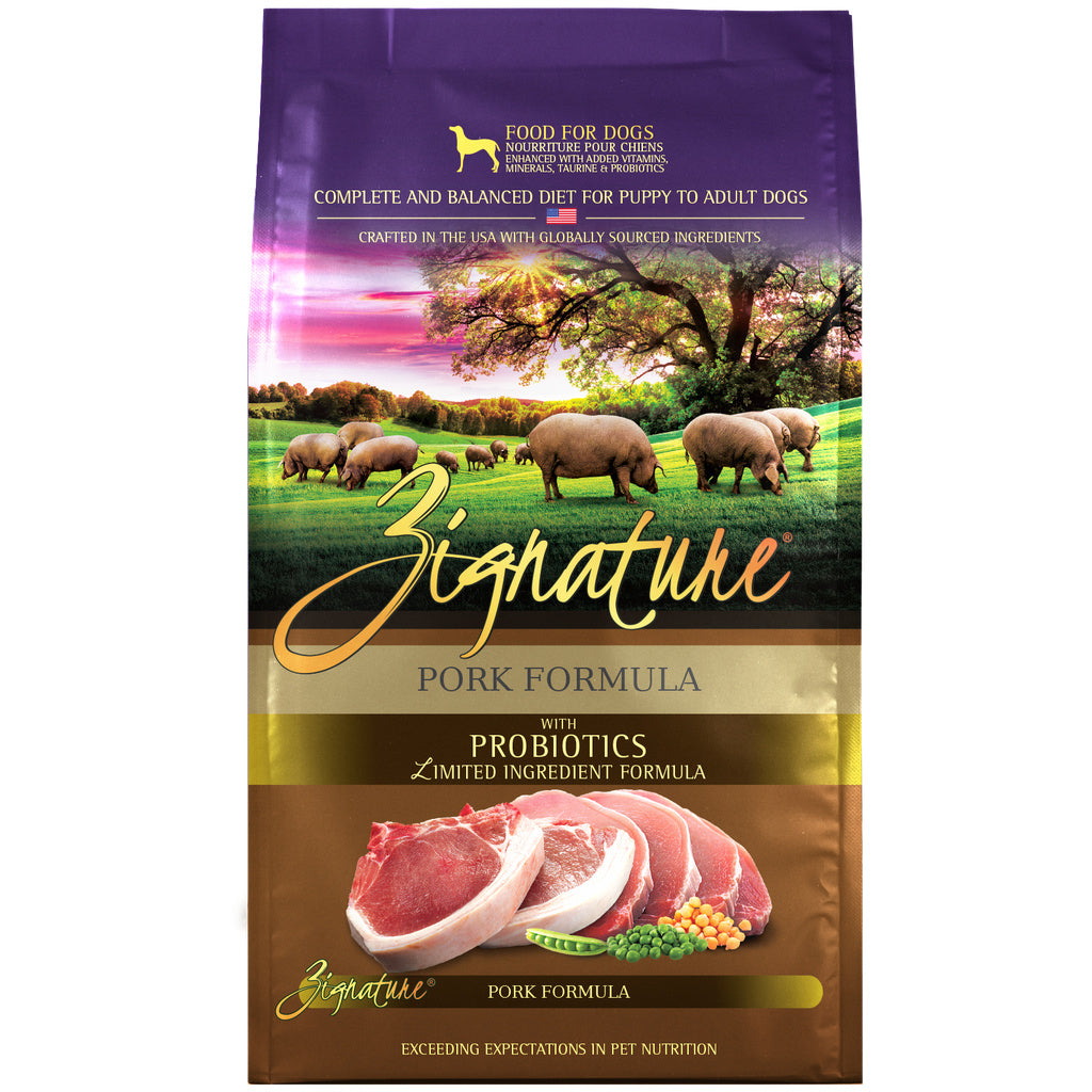 Zignature Pork Formula Dry Dog Food - Limited Ingredient, Grain-Free (4 lb)