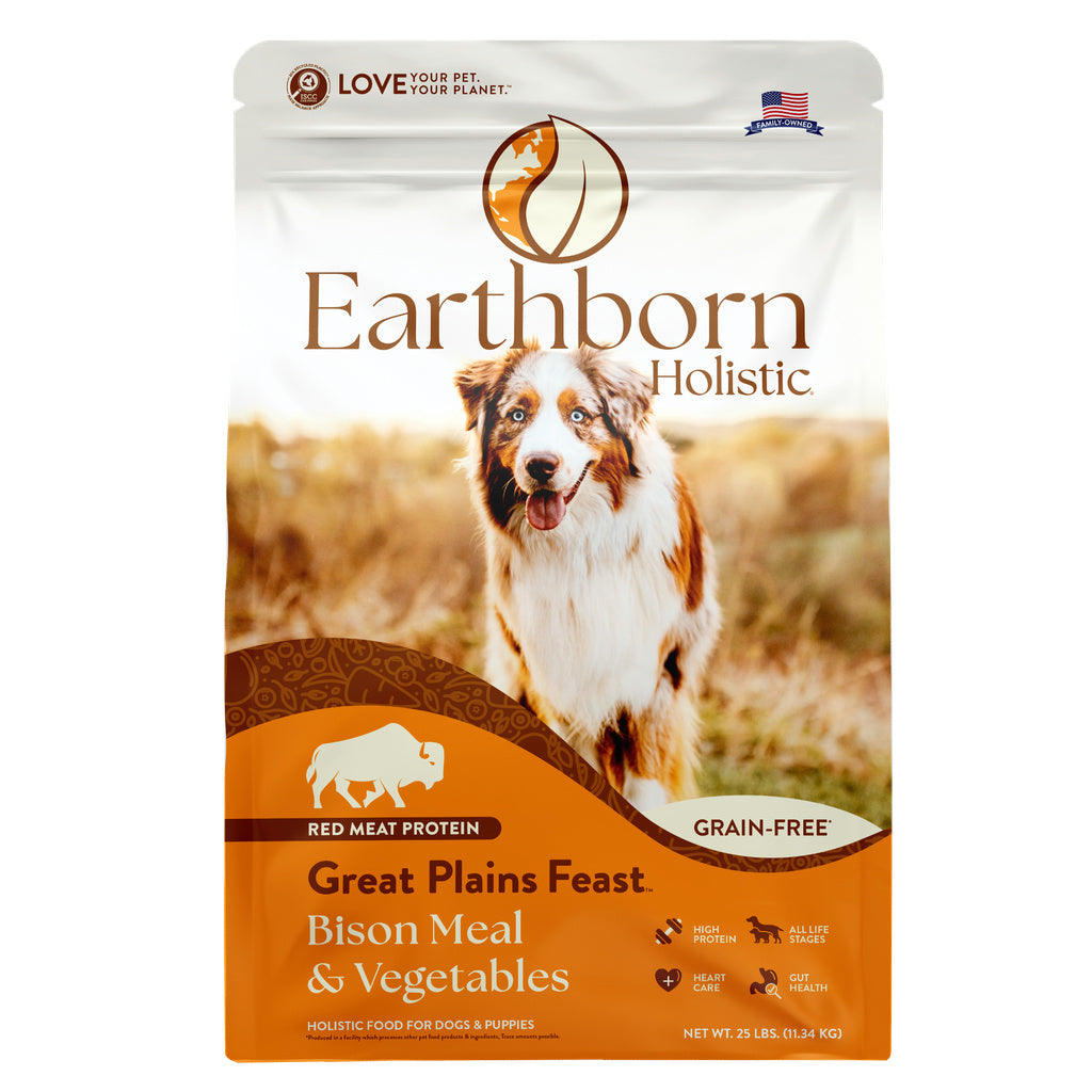 Earthborn Holistic Great Plains Feast Grain-Free Dry Dog Food - Bison & Beef Meal, 25 lb