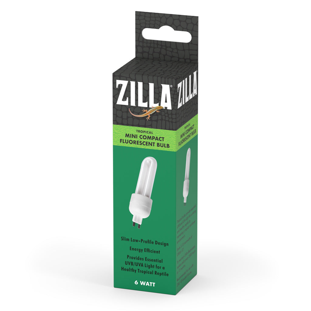 Zilla Tropical Mini Compact Fluorescent Bulb - 6W G9 - UVB/UVA Reptile Lamp