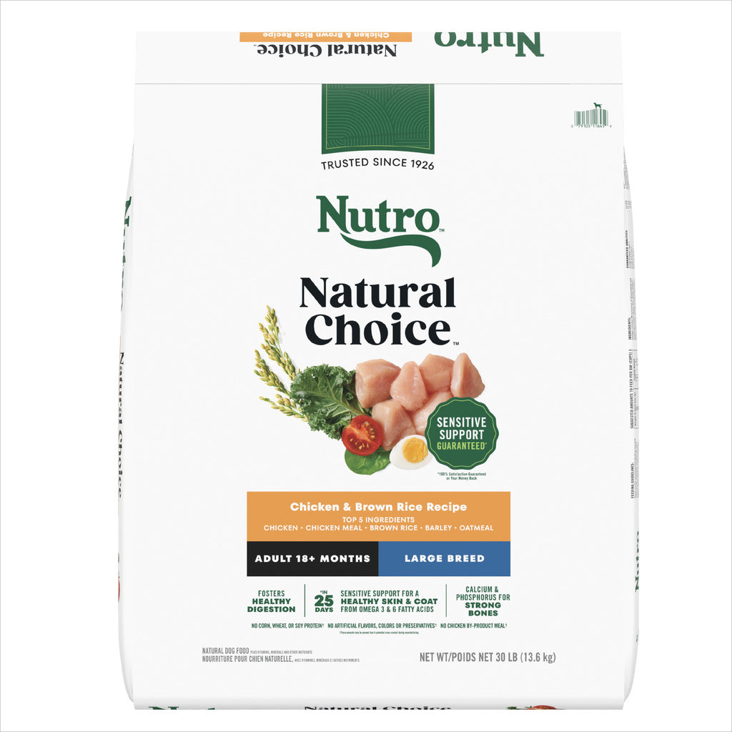 Nutro Natural Choice Large Breed Adult Dry Dog Food, Chicken and Brown Rice Recipe, 30 lbs