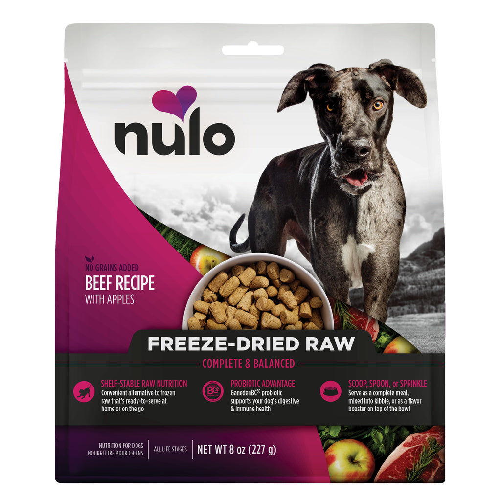 Nulo Freestyle Freeze-Dried Raw Dog Food, Beef & Apples Recipe, Grain-Free, 8 oz