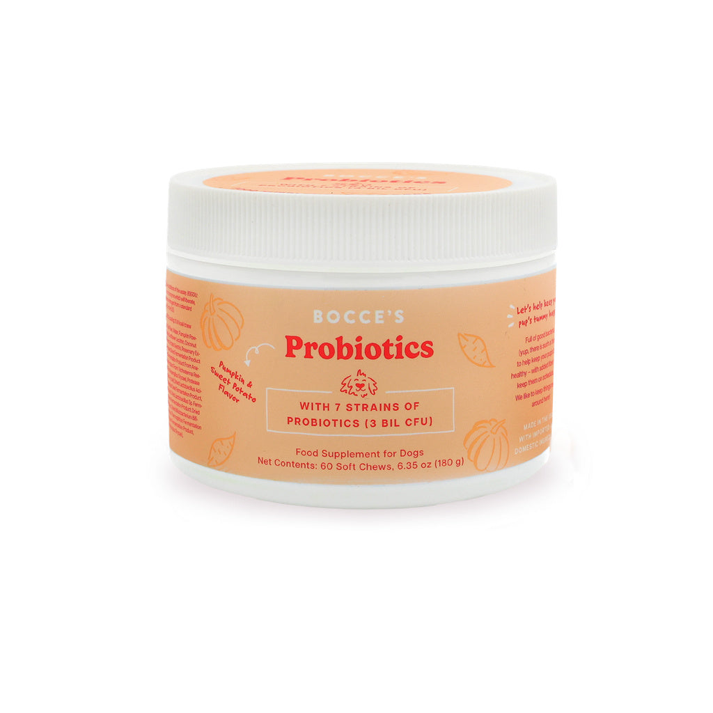Bocce's Bakery Probiotic Dog Supplement - Pumpkin & Sweet Potato Flavor - 60 Chews
