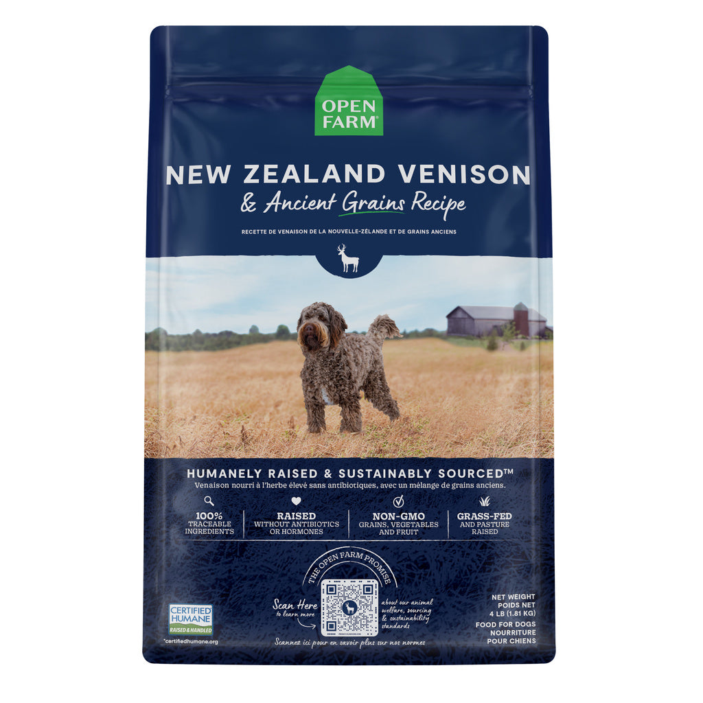 New Zealand Venison & Ancient Grains Dog Kibble 22 lb
