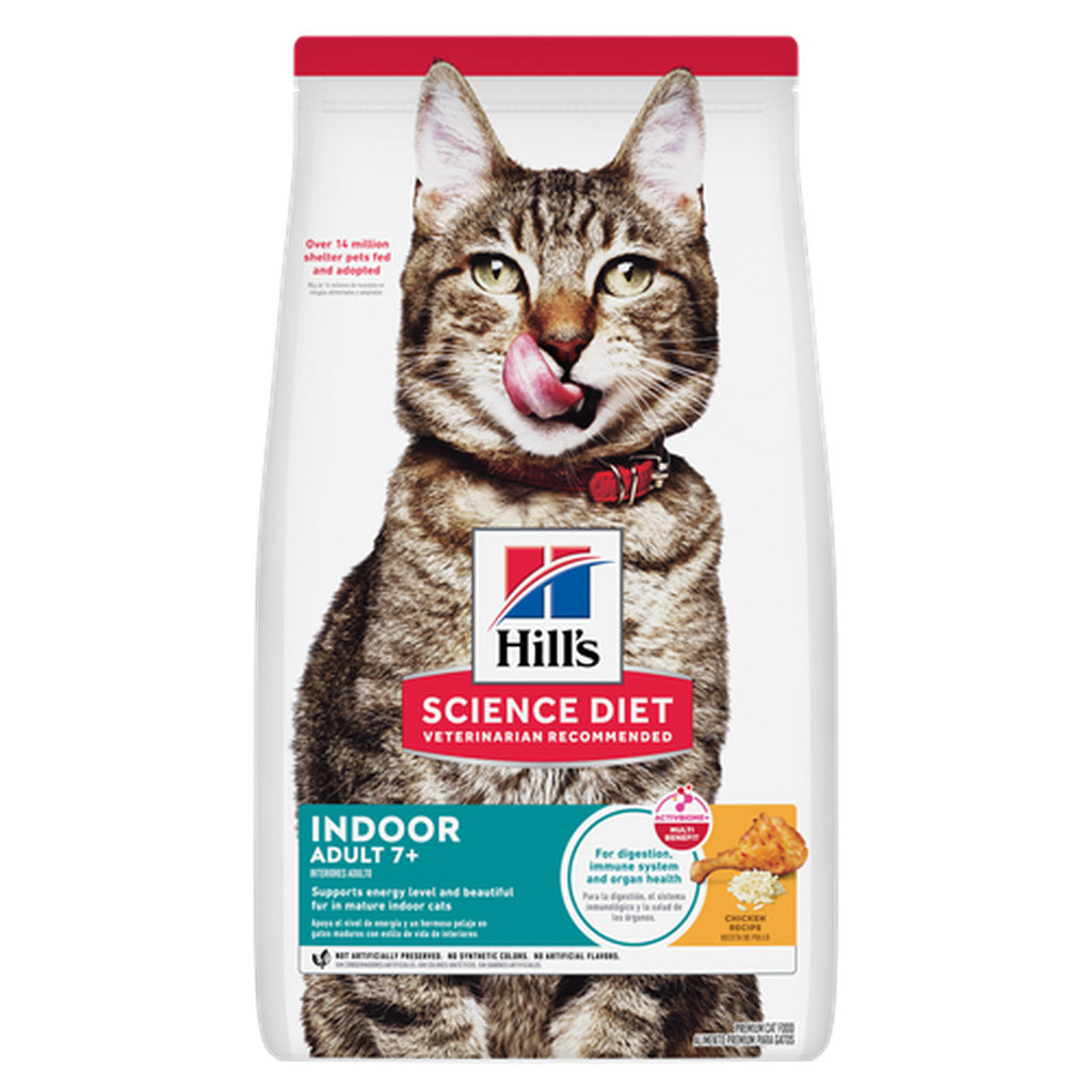 Hill's Science Diet Senior Adult 7+ Indoor Chicken Recipe Dry Cat Food, 7 lb Bag