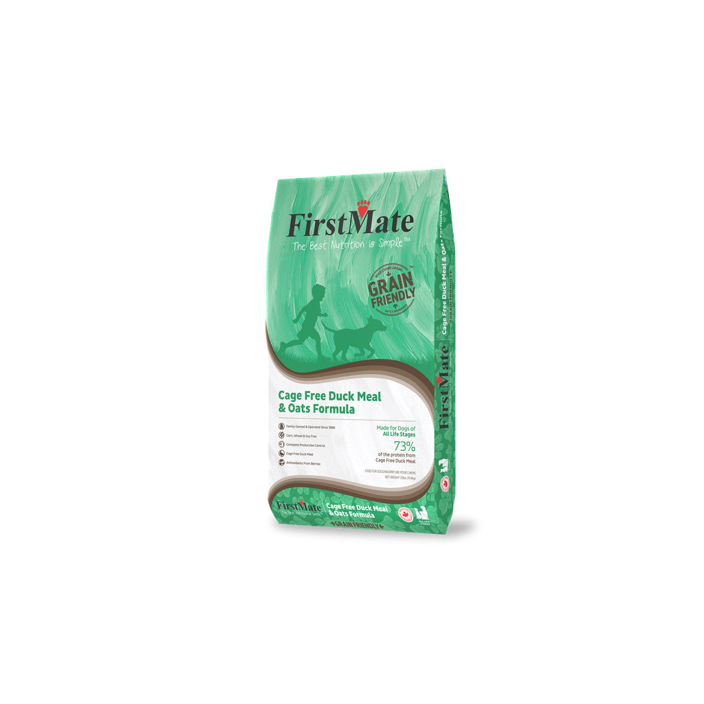 FirstMate Grain Friendly Cage Free Duck & Oats Formula Dry Dog Food - 25 lb