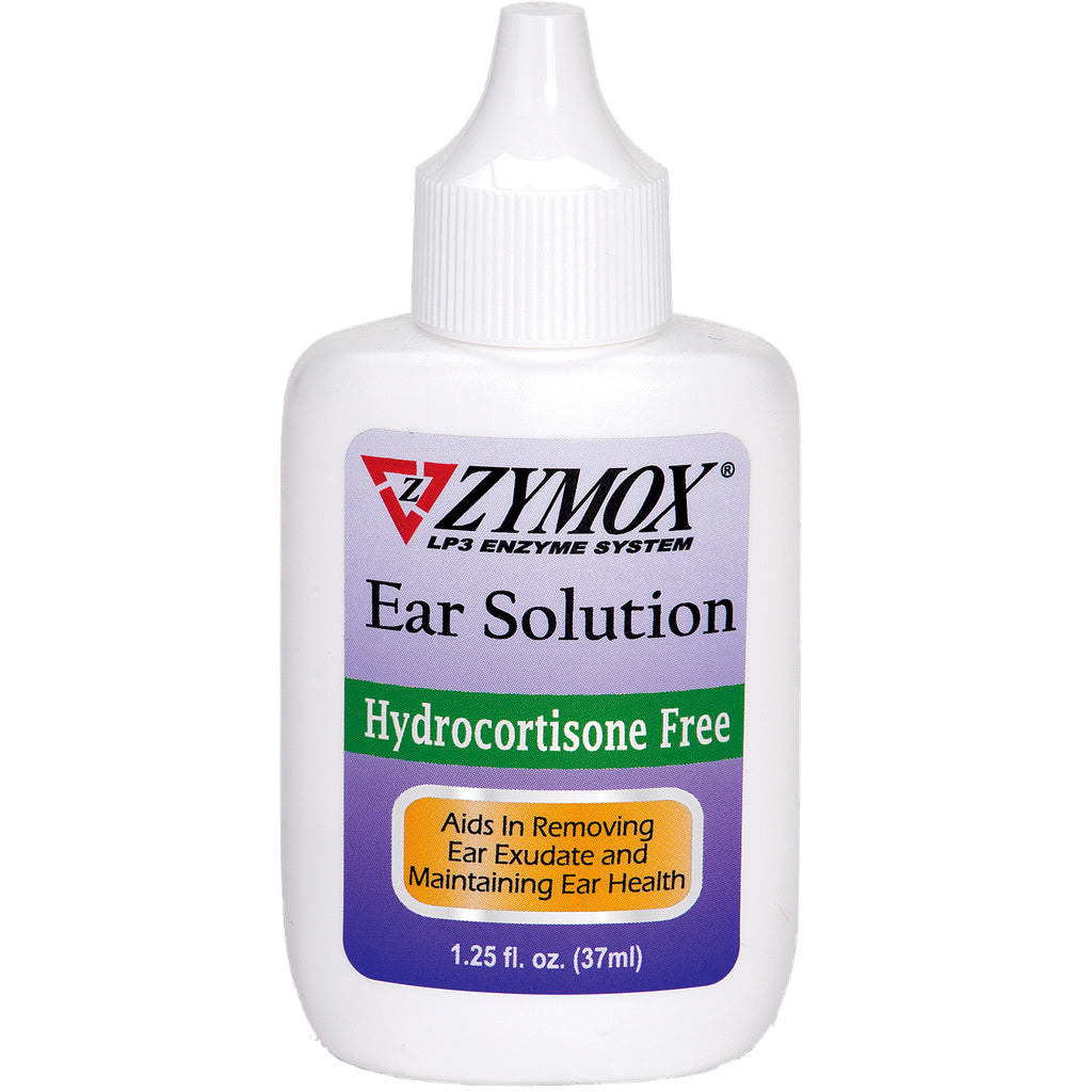 Zymox Enzymatic Ear Solution - Hydrocortisone Free - 1.25 oz - Dogs & Cats