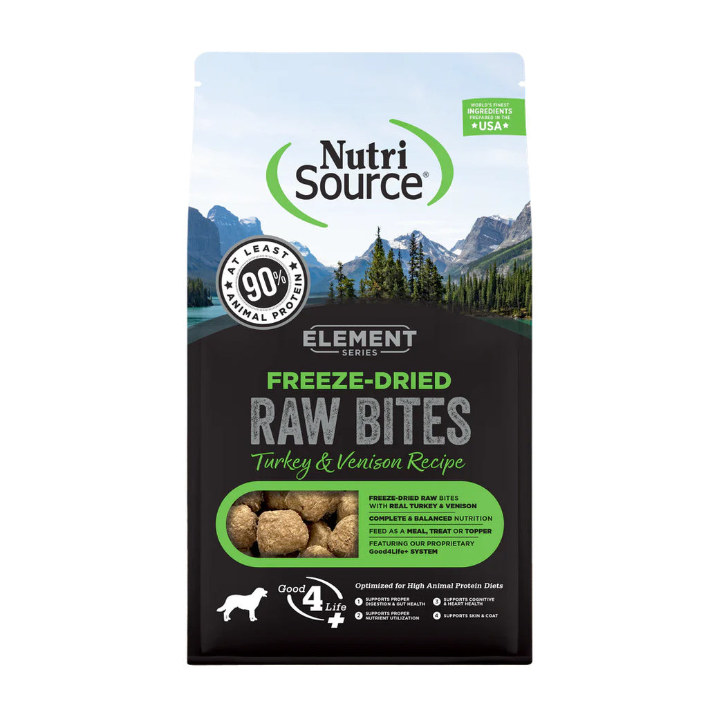 NutriSource Element Freeze Dried Turkey & Venison Raw Bites Dog Treats - 2.5 oz