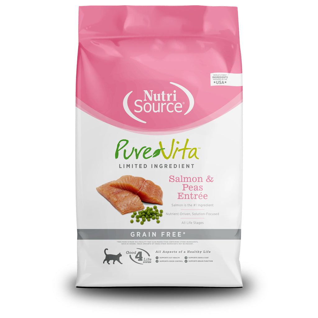 PureVita Grain Free Salmon & Pea Dry Cat Food - 4 lb Bag