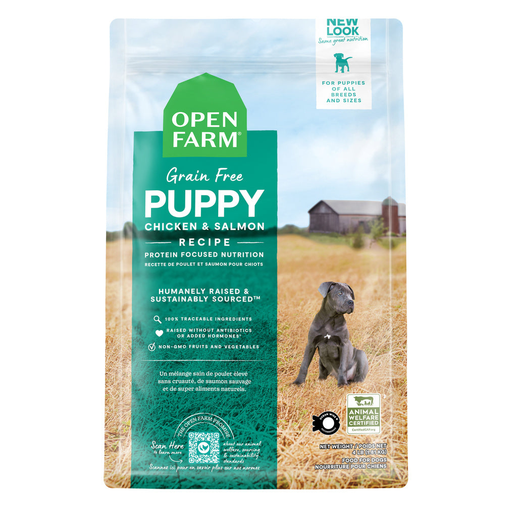 Open Farm Grain-Free Puppy Dry Dog Food - Chicken & Salmon Recipe, 22 lb Bag
