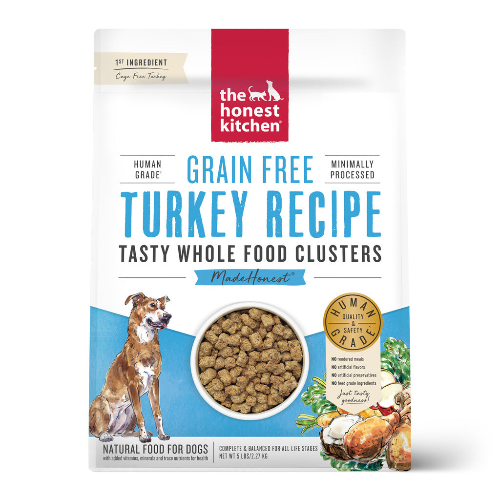 Honest Kitchen Whole Food Clusters Grain-Free Turkey Dry Dog Food - 5 lb Bag