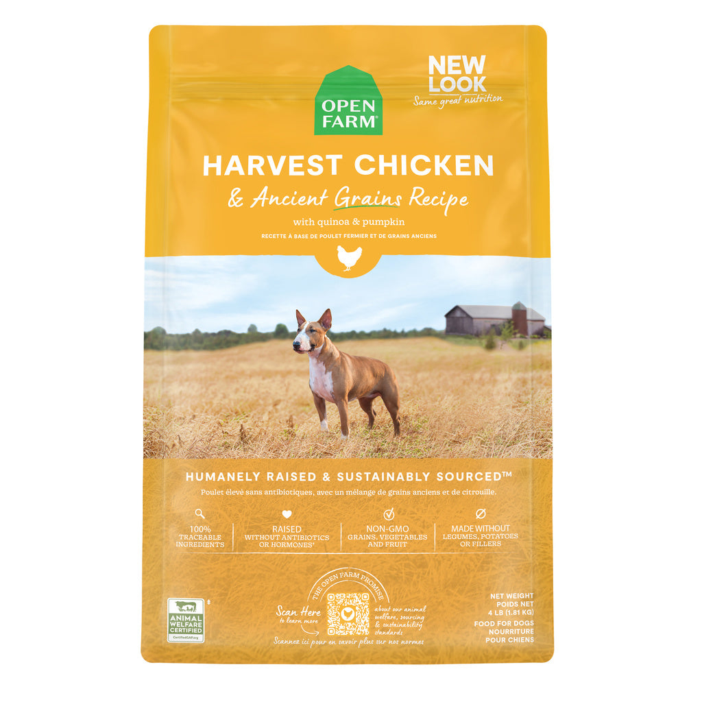 Open Farm Harvest Chicken & Ancient Grains Dry Dog Food, 4 lb