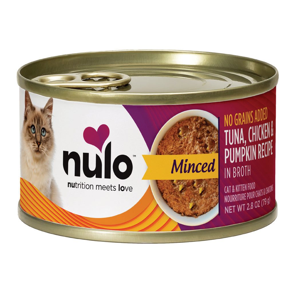 Nulo Freestyle Cat & Kitten Minced Tuna & Pumpkin in Broth Wet Food, 2.8 oz Can