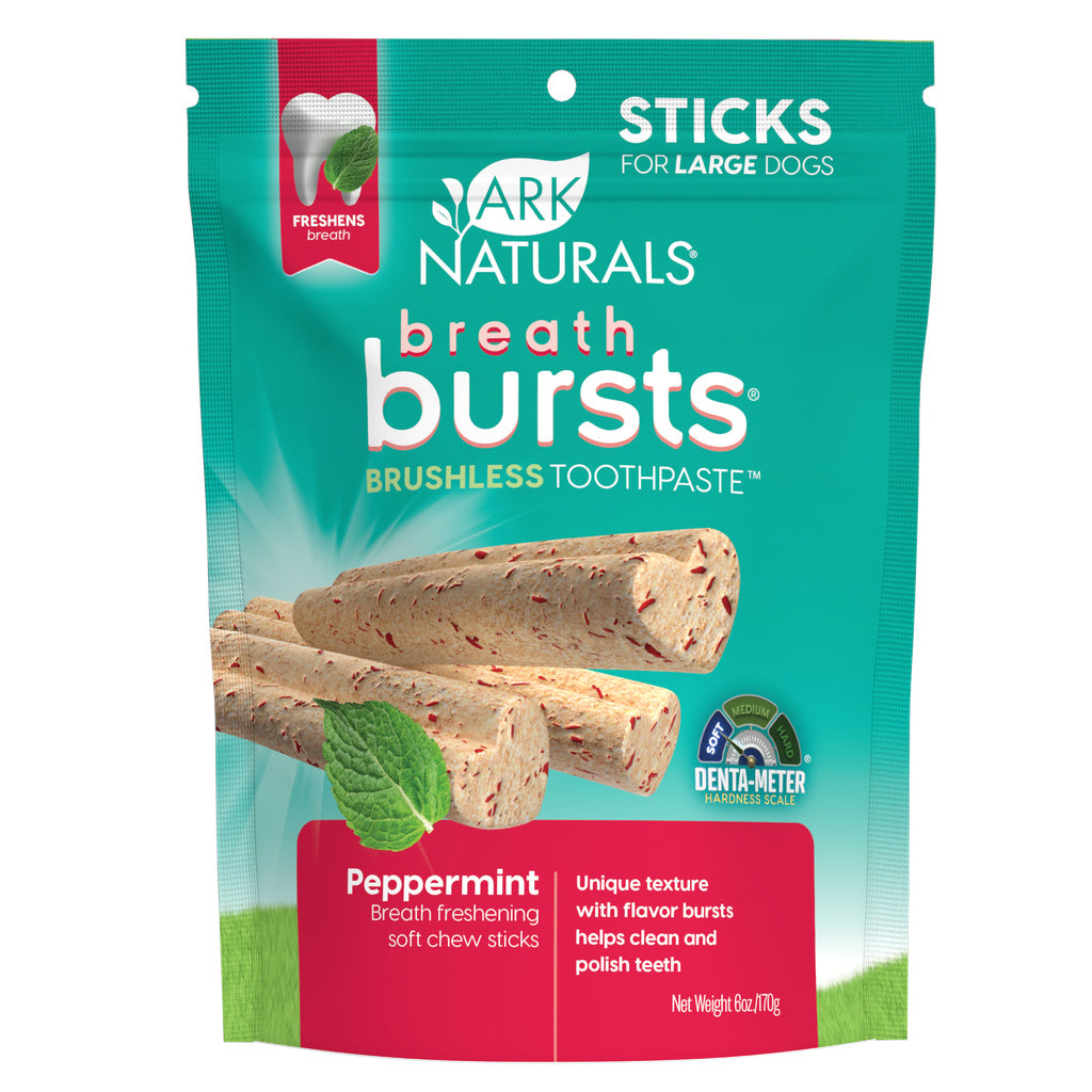 Ark Naturals Breath Burst Sticks Peppermint, 6 oz - Dog Dental Chews & Treats
