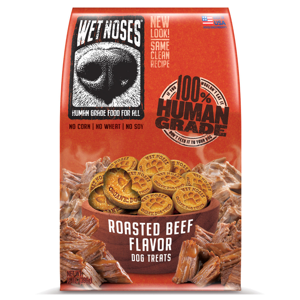 Wet Noses Crunchy Meaty Roasted Beef Dog Treats, 14 oz - Human Grade