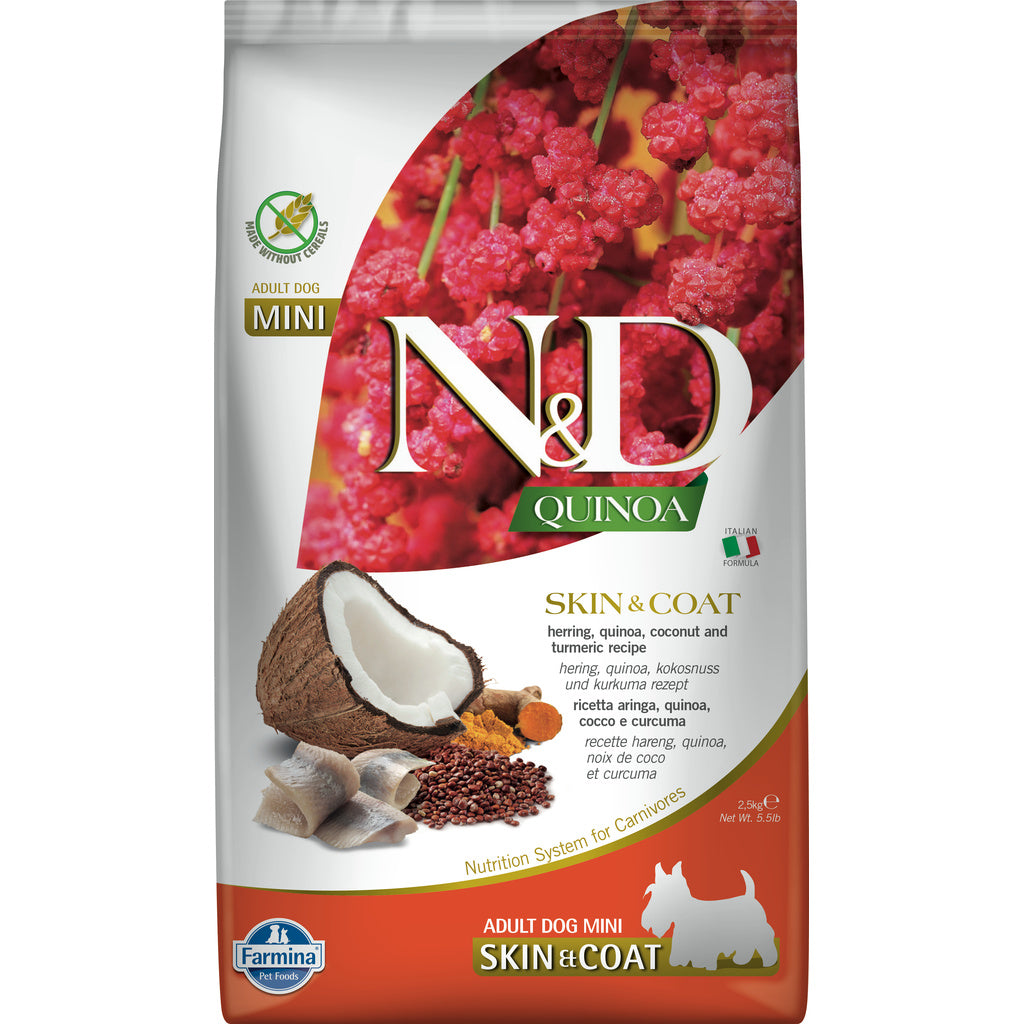 Farmina N&D Quinoa Skin & Coat Herring Mini Adult Dog Food 2.5kg (5.5 lb)