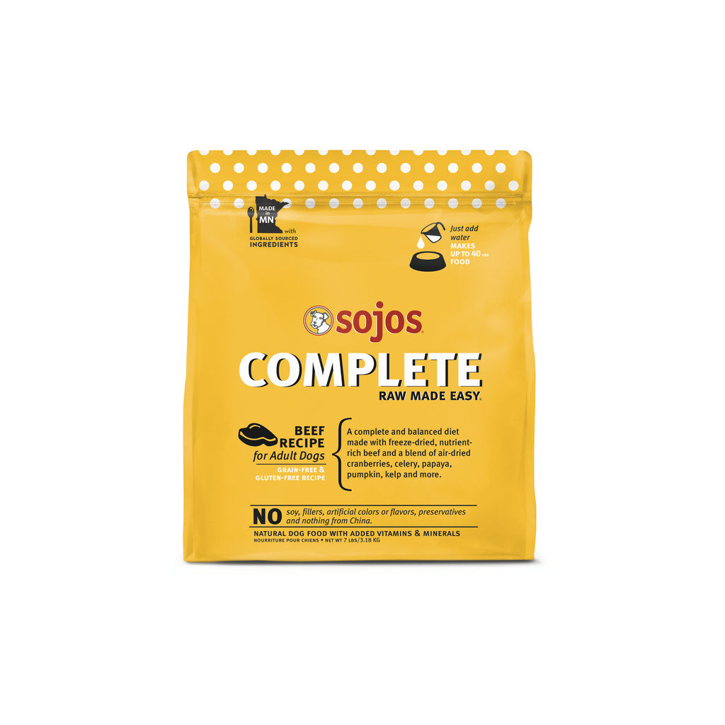 Sojos Complete Beef Recipe Grain-Free Freeze-Dried Raw Dog Food - 7 lb Bag