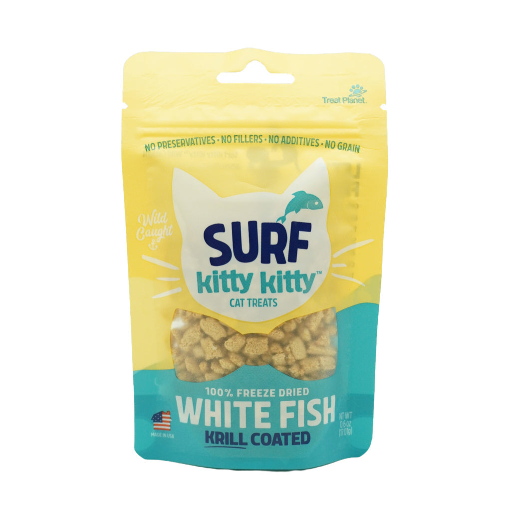 Surf Kitty Kitty Freeze-Dried White Fish Cat Treats with Krill, 0.6 oz