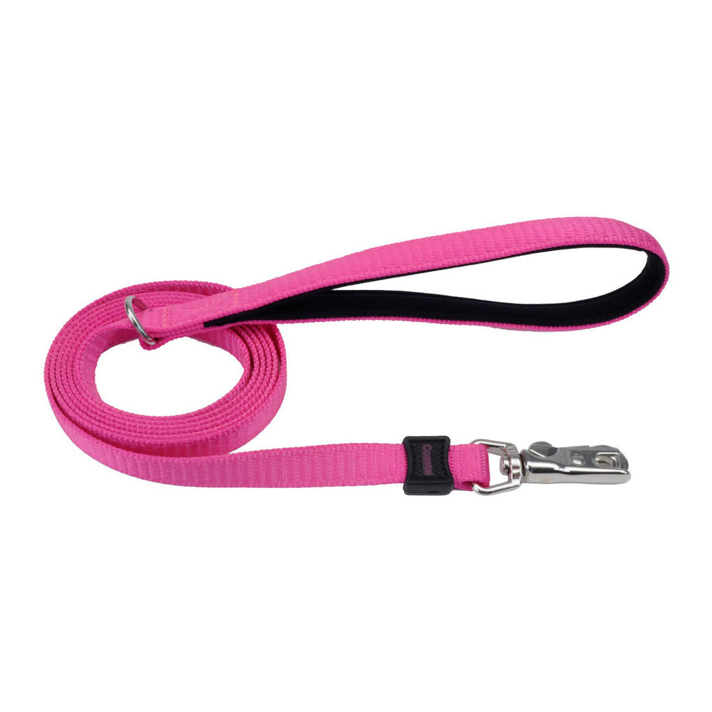 Coastal Inspire Dog Leash - Pink - 1 inch x 6 feet - Neoprene Padded Handle