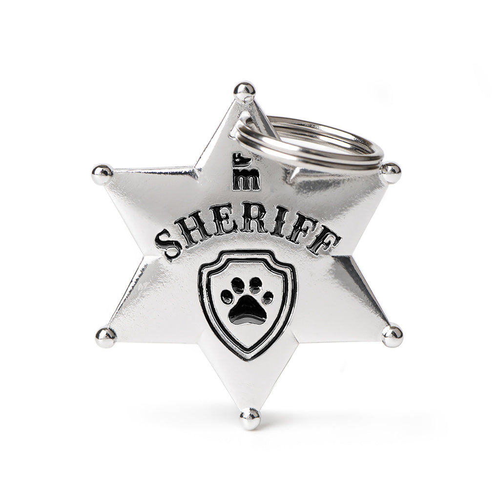 MyFamily Bronx Sheriff Star Silver Pet ID Tag