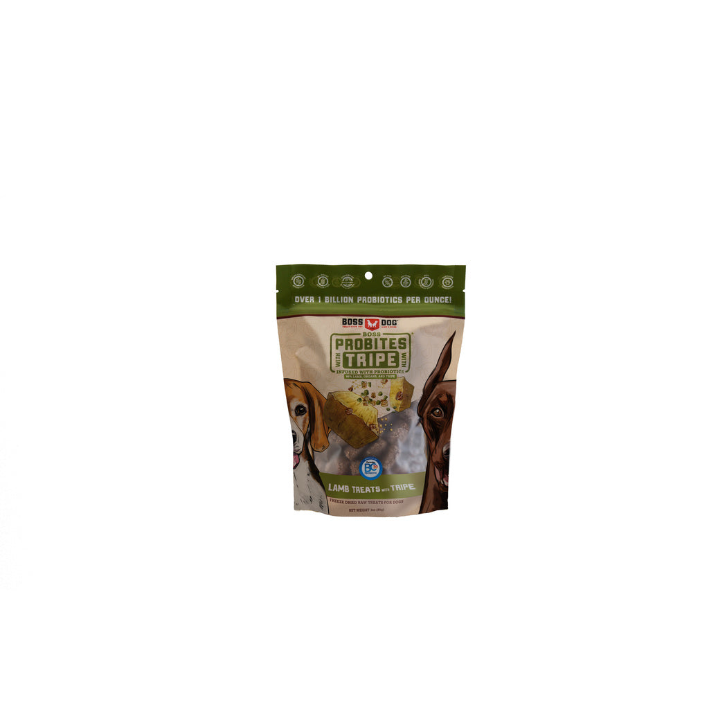 Boss Dog ProBites Lamb with Tripe Dog & Cat Treats, Freeze-Dried Raw, 3 oz Bag