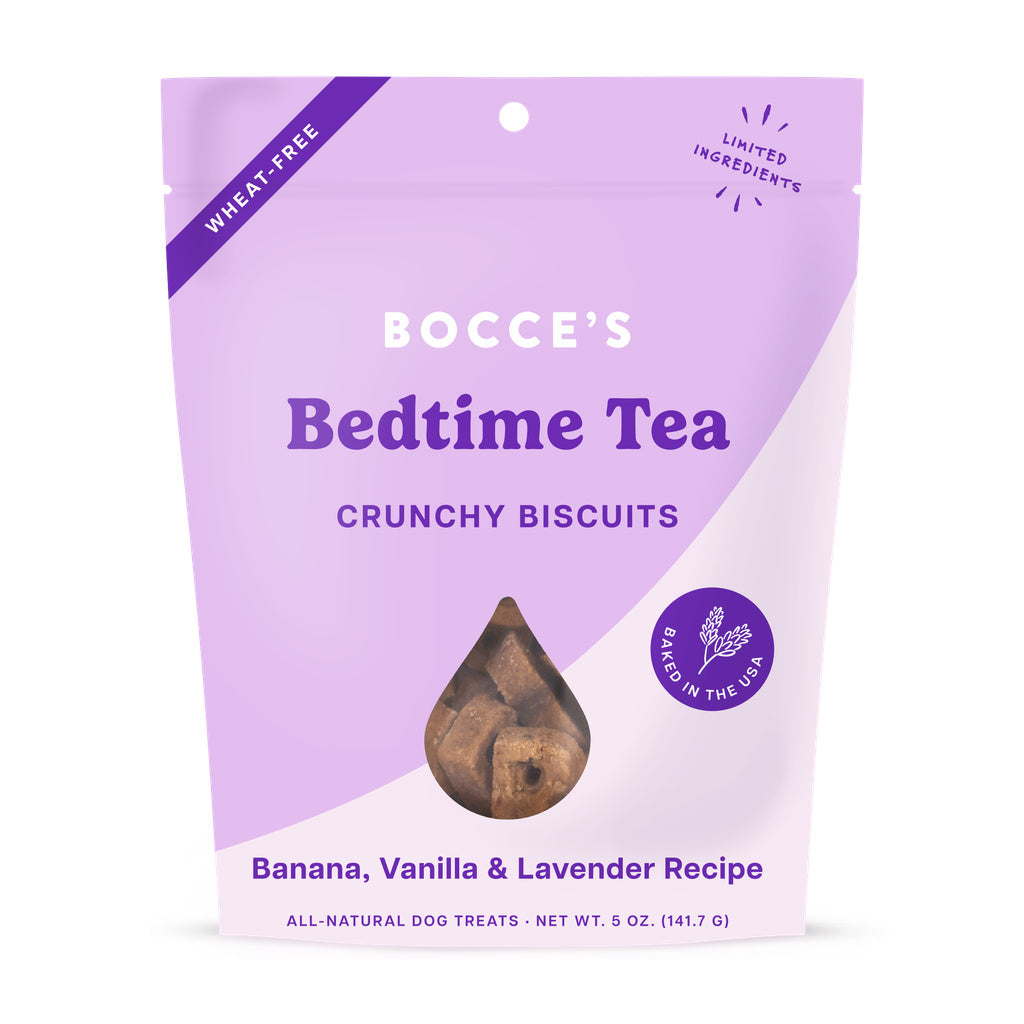 Bocce's Bakery Bedtime Tea Dog Treats - Banana, Vanilla & Lavender Biscuits - 5 oz