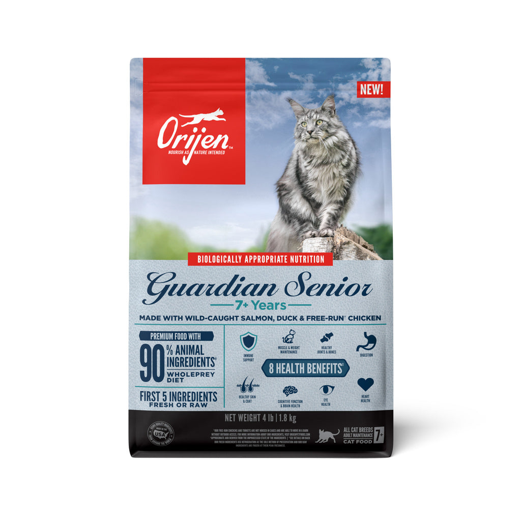 ORIJEN Guardian Senior Dry Cat Food, Grain-Free, High Protein, 4 lb Bag