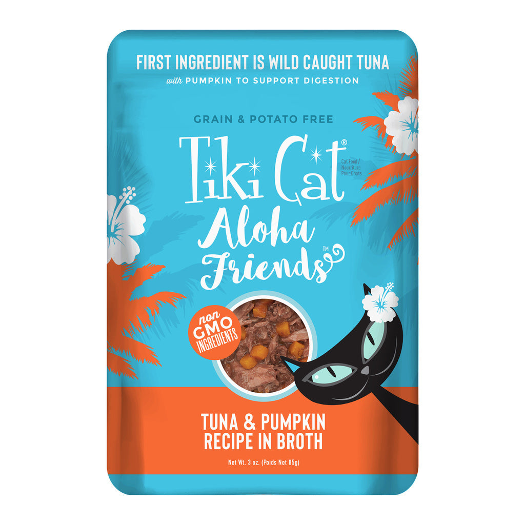 Tiki Cat Aloha Friends Tuna & Pumpkin Wet Cat Food, 3oz Pouch