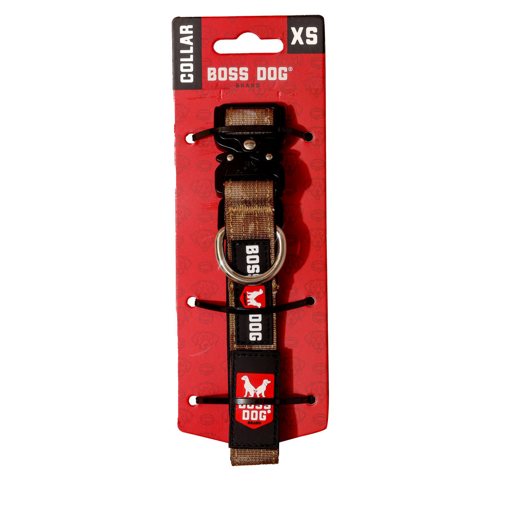 Boss Dog Tactical Extra Small Tan Camo Collar (1" wide): 11"-14" adjustable