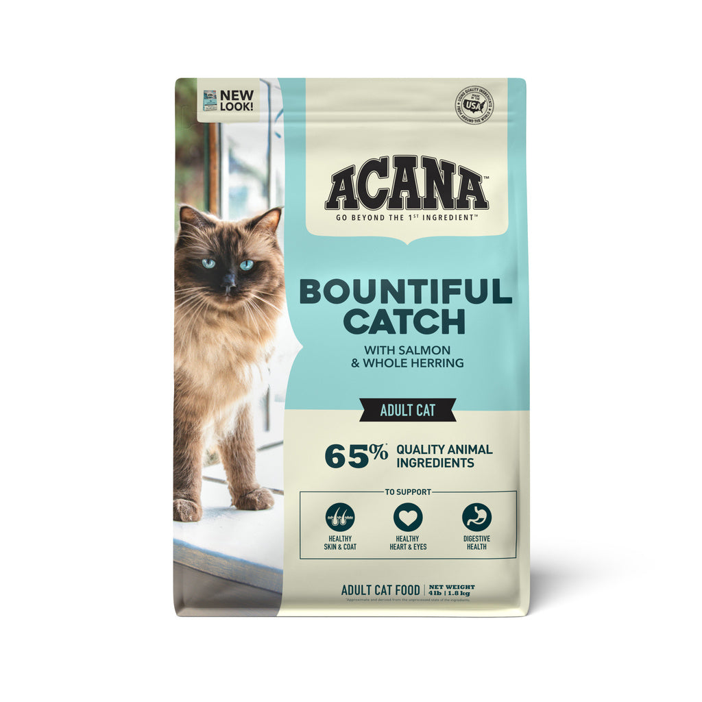 Acana Bountiful Catch Dry Cat Food - Salmon, Catfish & Herring Recipe - 4 lb Bag