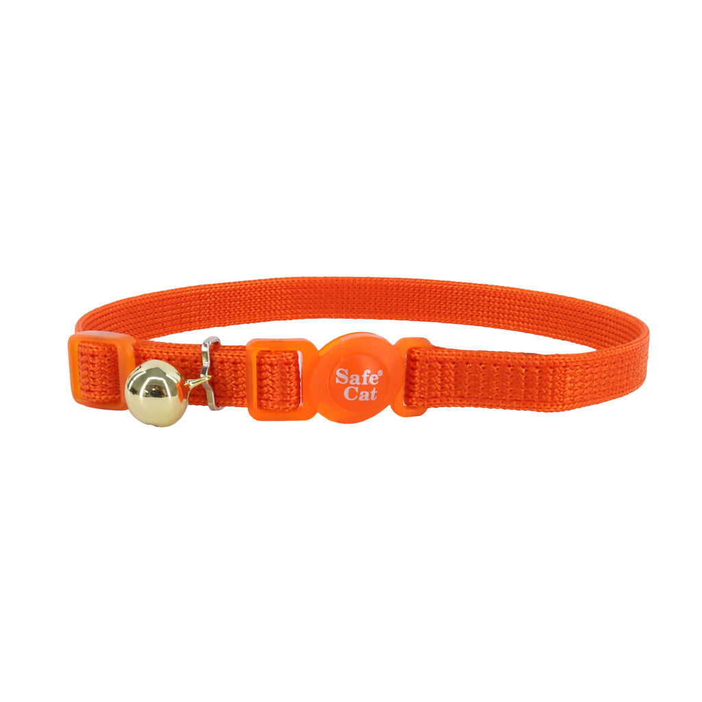 Coastal Safe Cat Breakaway Collar - Sunset Orange, Adjustable 8-12 inch