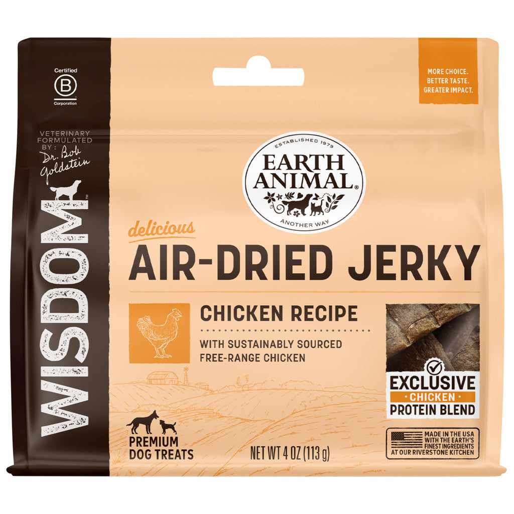 Earth Animal Wisdom Air-Dried Chicken Jerky Dog Treats - 4 oz