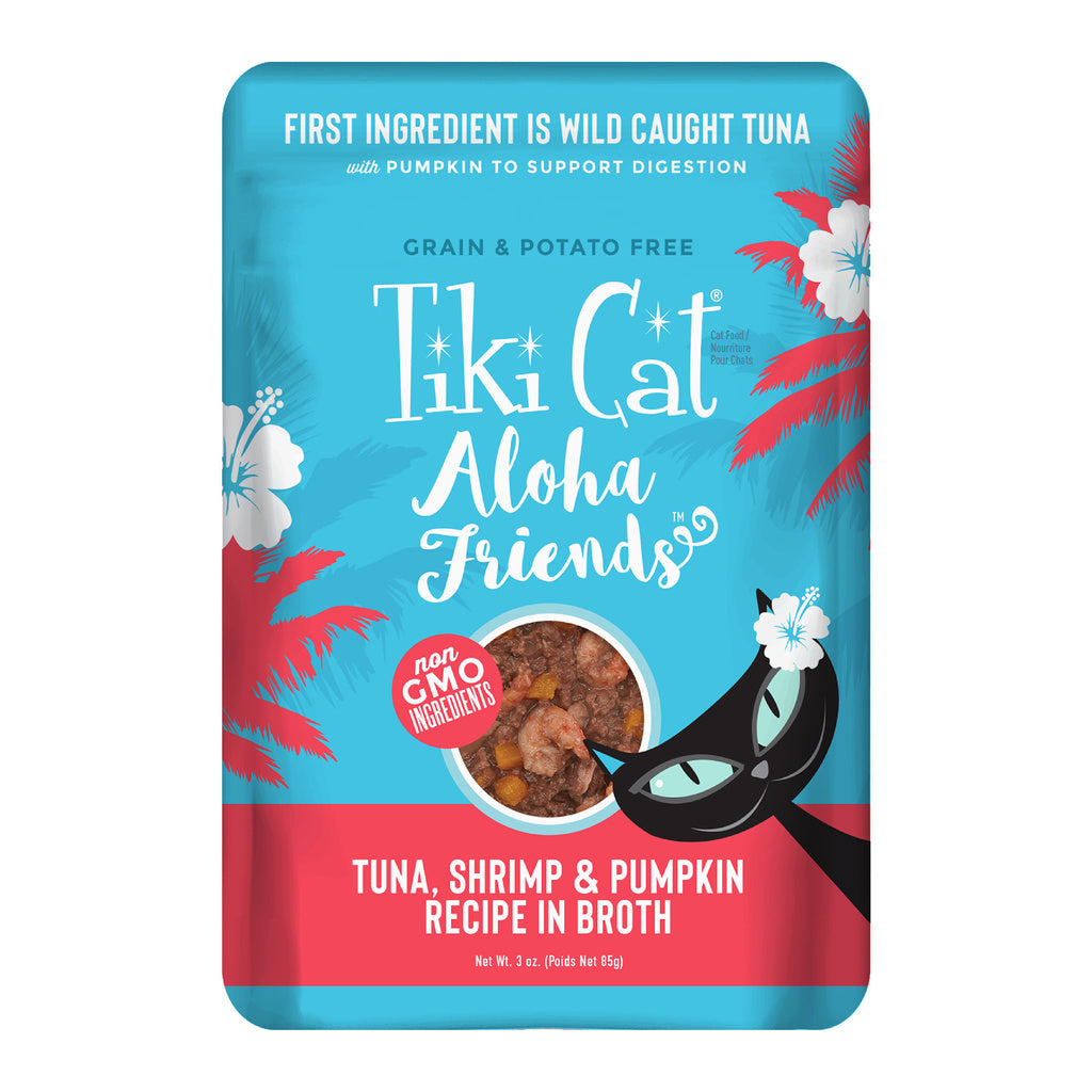 Tiki Cat Aloha Friends Tuna, Shrimp & Pumpkin Wet Cat Food, 3oz Pouch