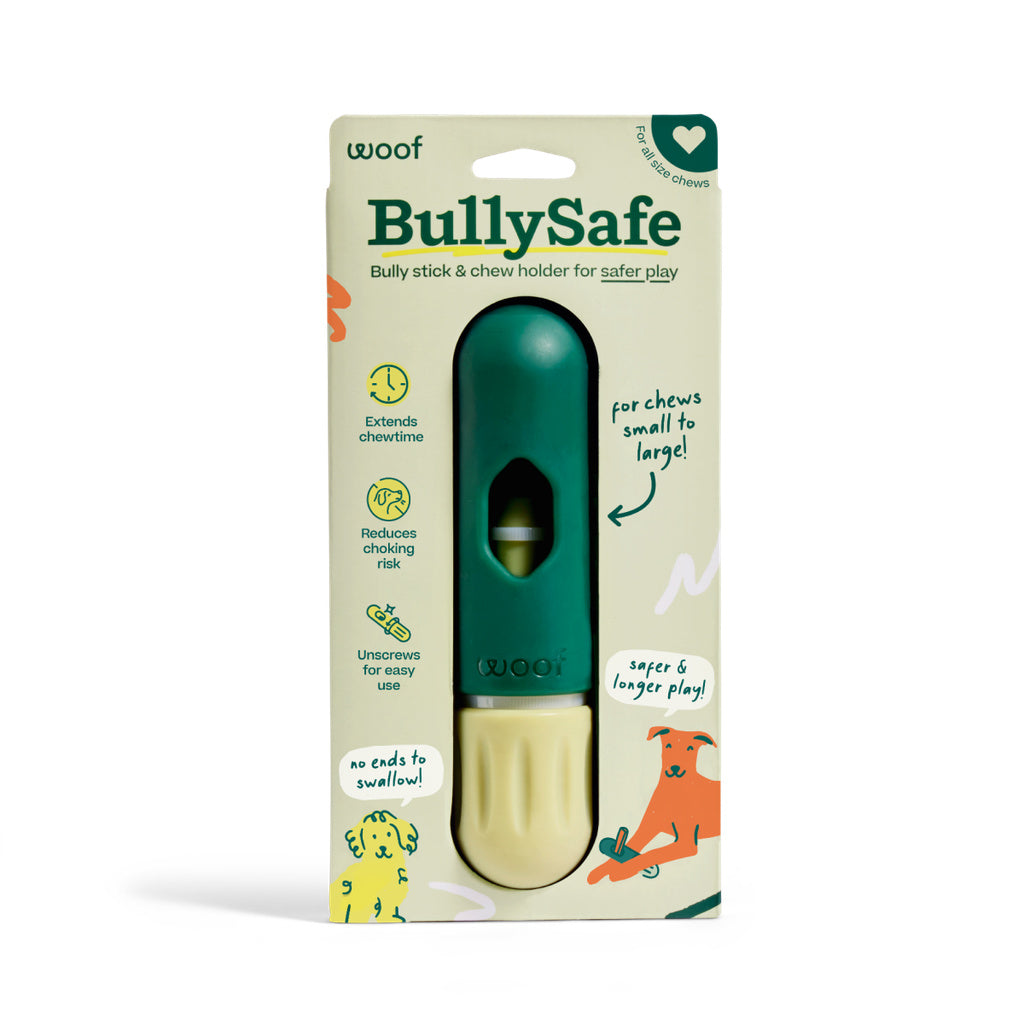 WOOF BullySafe - Bully Stick Holder for Dogs - Safe Chew Toy