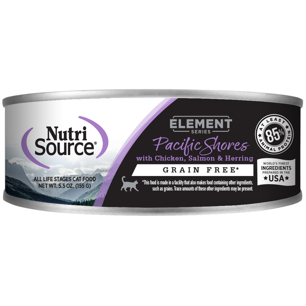 Nutrisource Element Grain Free Cat Food 5.5oz - Pacific Shores Recipe (Chicken, Salmon & Herring)