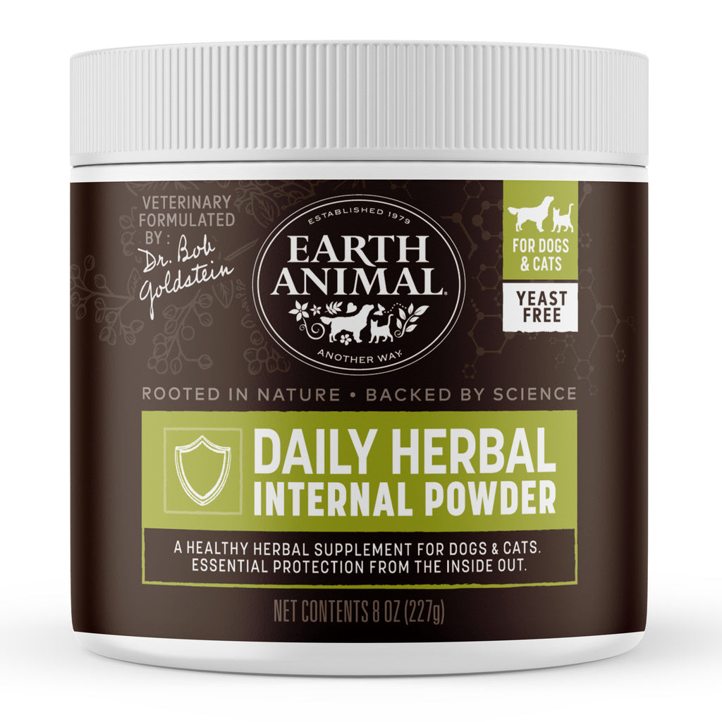 Earth Animal Herbal Flea & Tick Internal Powder - Yeast Free - 8 oz