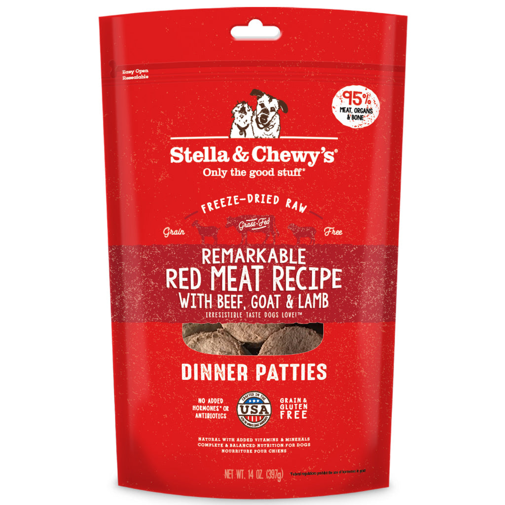 Stella & Chewy's Freeze-Dried Raw Red Meat Dinner Patties Dog Food, 14 oz