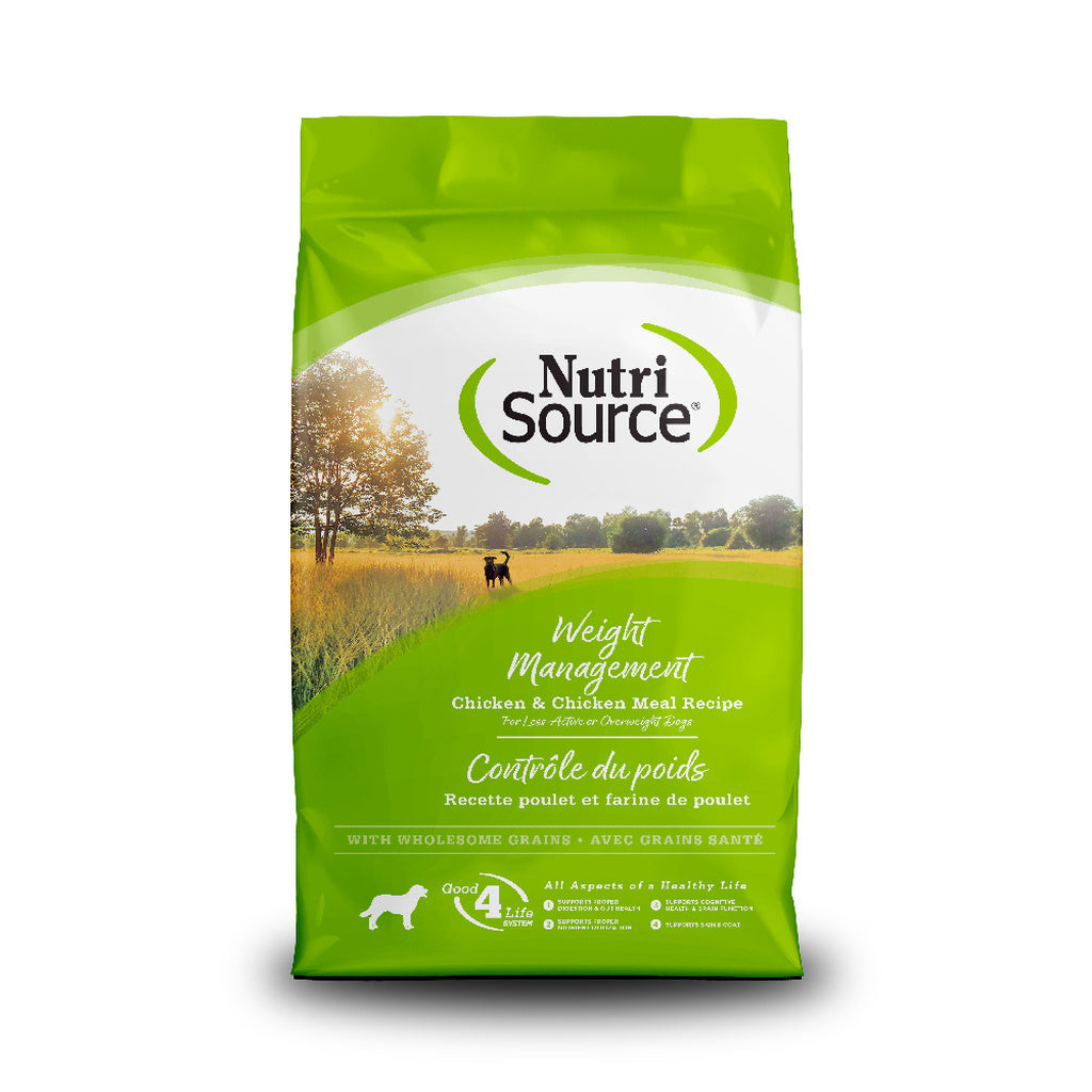 NutriSource Weight Management Chicken & Chicken Meal Recipe Dry Dog Food, 26 lb