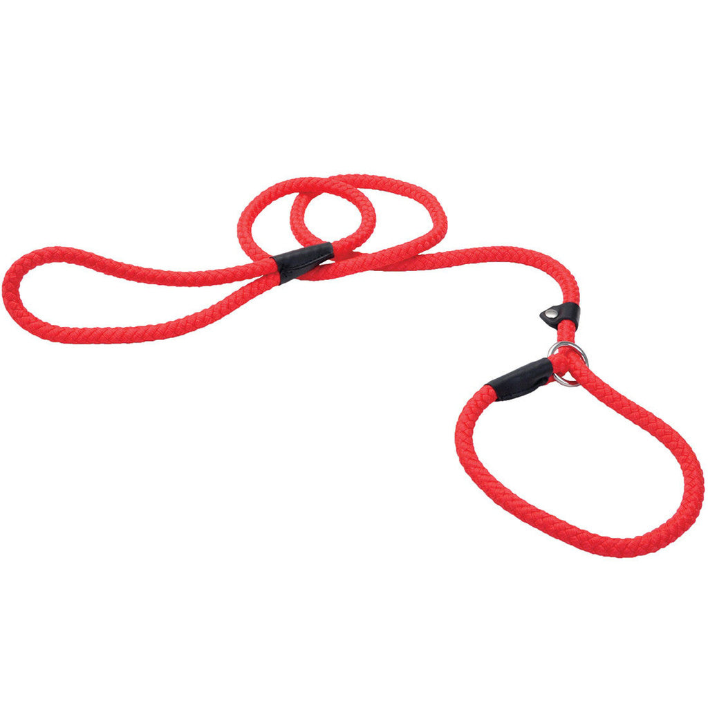 Coastal Slip Rope Dog Leash - Red - 1/2 inch x 6 ft