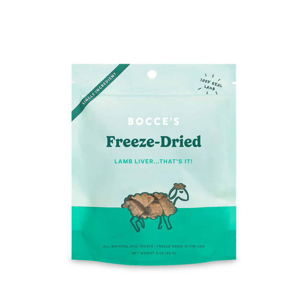 Bocce's Bakery Lamb Liver Freeze-Dried Dog Treats, 3 oz