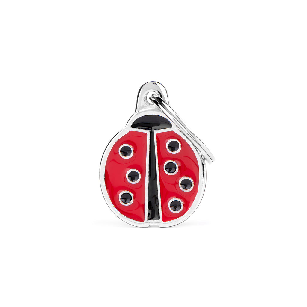 My Family Charms Ladybug Pet ID Tag - Italian Made, Hand Enameled