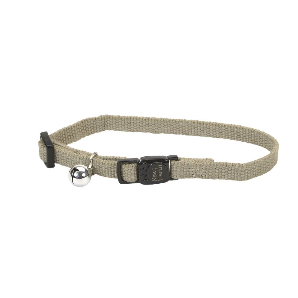 Coastal Pet New Earth Soy Adjustable Breakaway Cat Collar, Olive, 8-12"