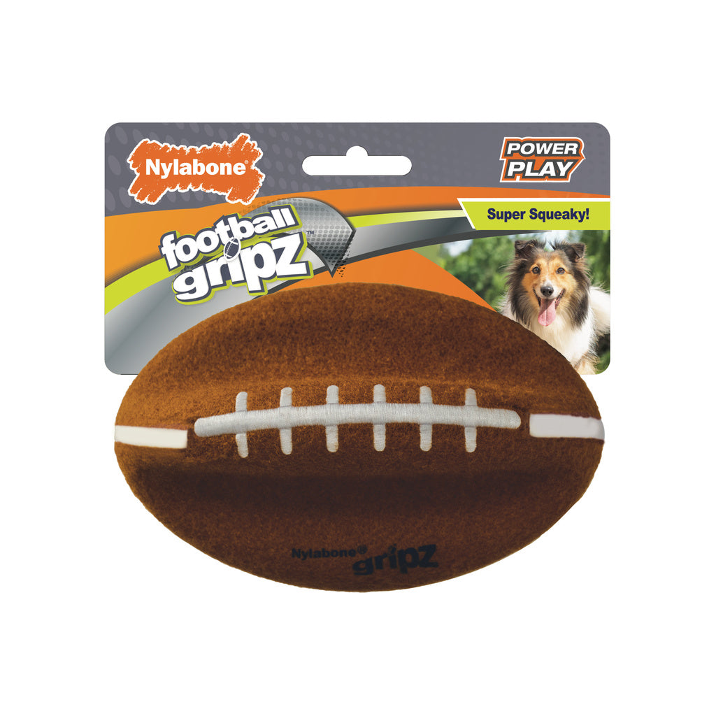 Nylabone Power Play Football Gripz Dog Toy - Medium, Durable Fetch Toy