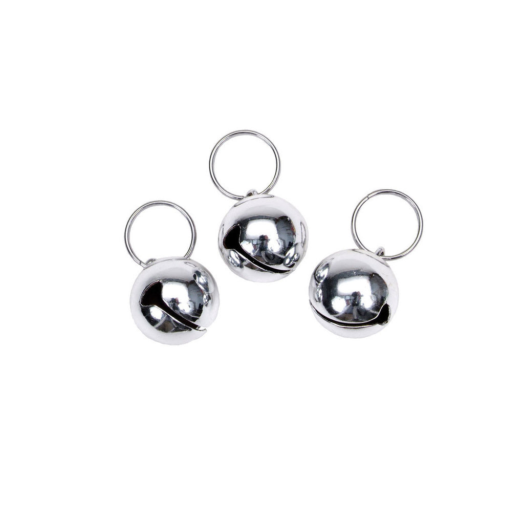 Coastal Pet Silver Round Pet Bells - 3 Piece Set - Dog or Cat Collar Decoration