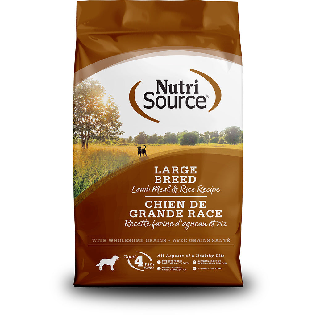 NutriSource Large Breed Lamb & Rice Dry Dog Food, 26 lb Bag