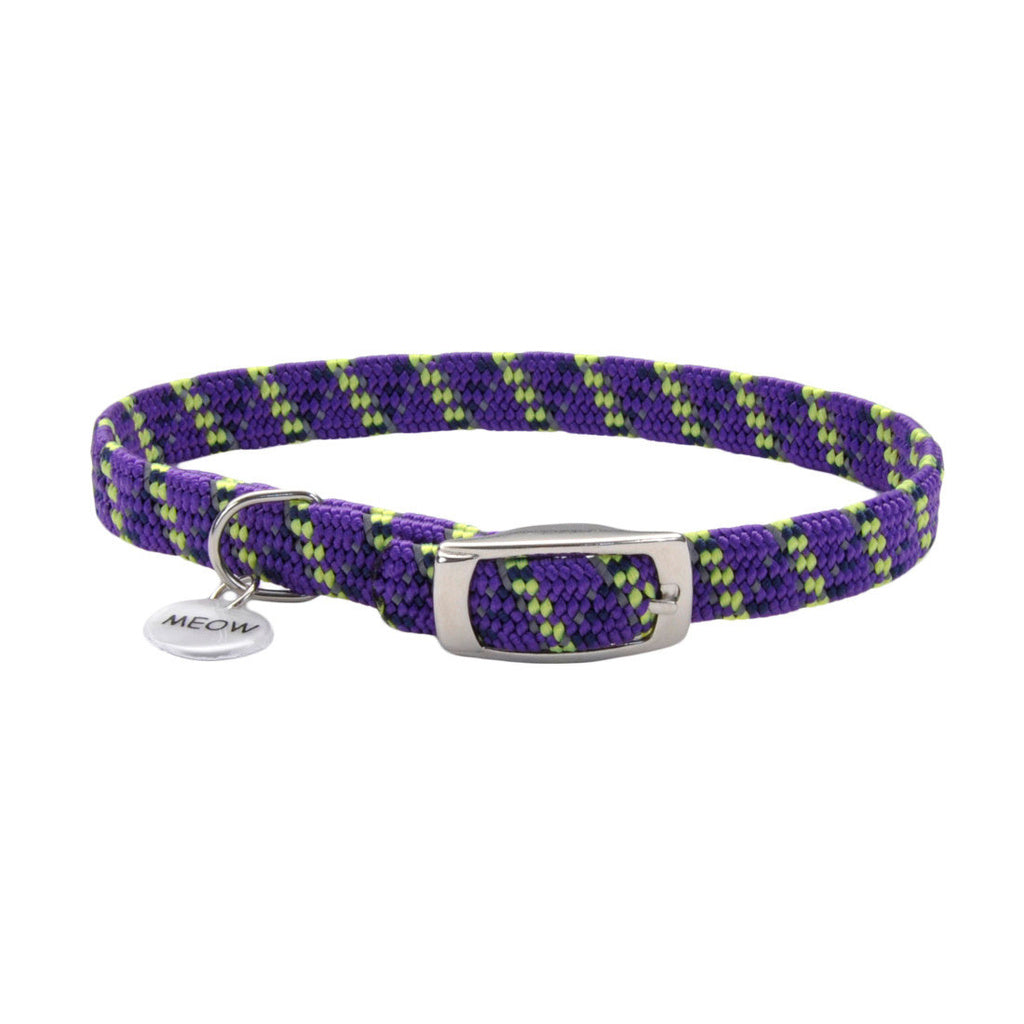 ElastaCat Reflective Safety Stretch Collar with Charm - 10 inch Cat Collar
