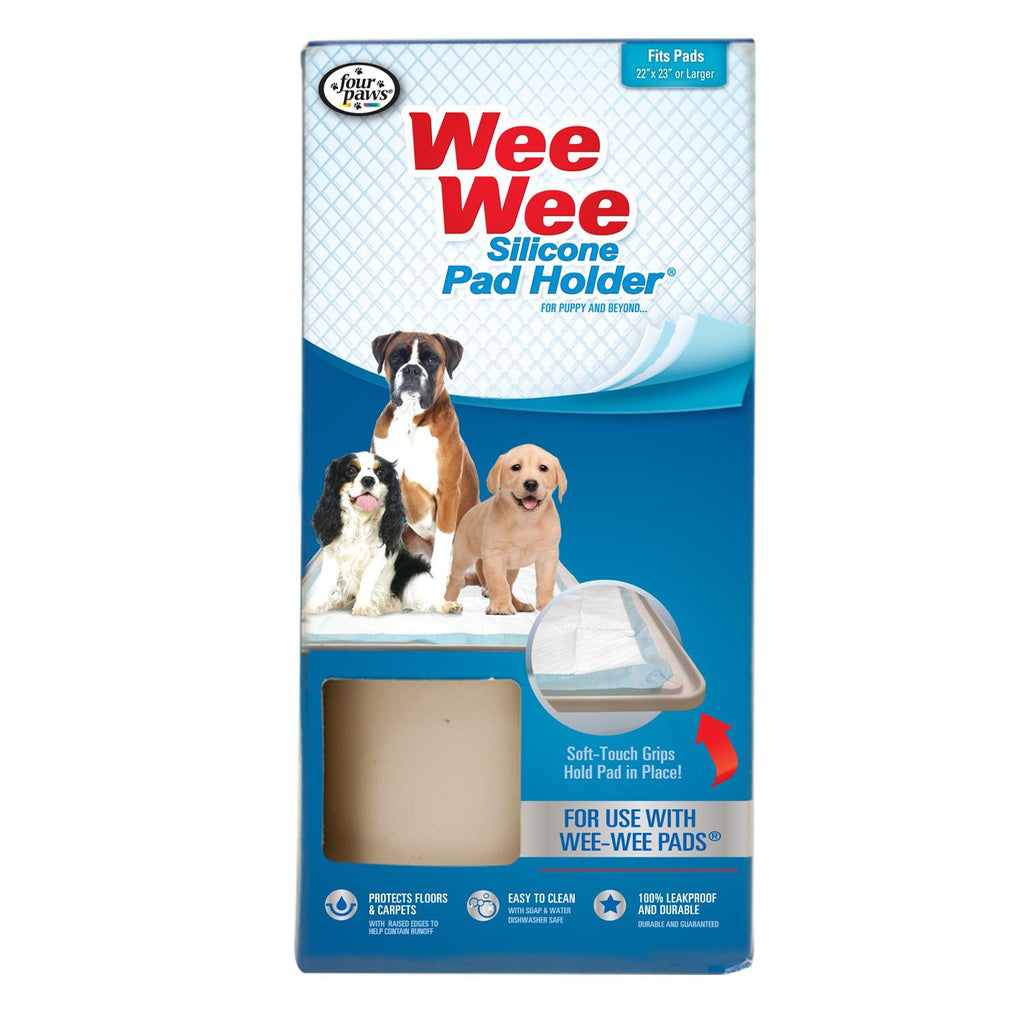 Four Paws Wee-Wee Silicone Pad Holder - 24 x 25 inch - No Slip Dog Potty Training Tray