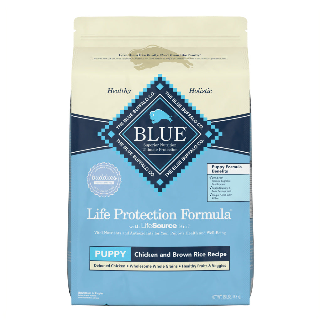 Blue Buffalo Life Protection Puppy Food, Chicken and Brown Rice, 15 lb