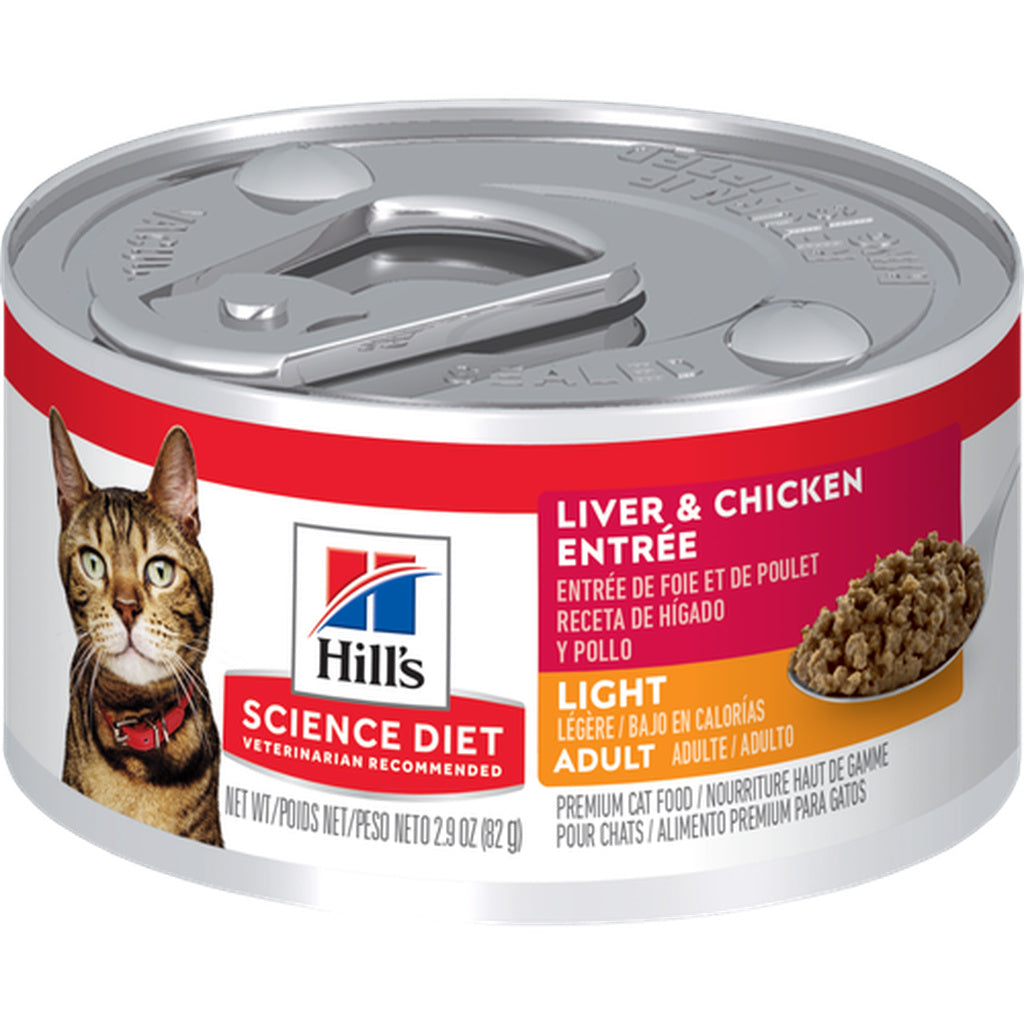 Hill's Science Diet Adult Light Liver & Chicken Entree Wet Cat Food - 5.5 oz Can