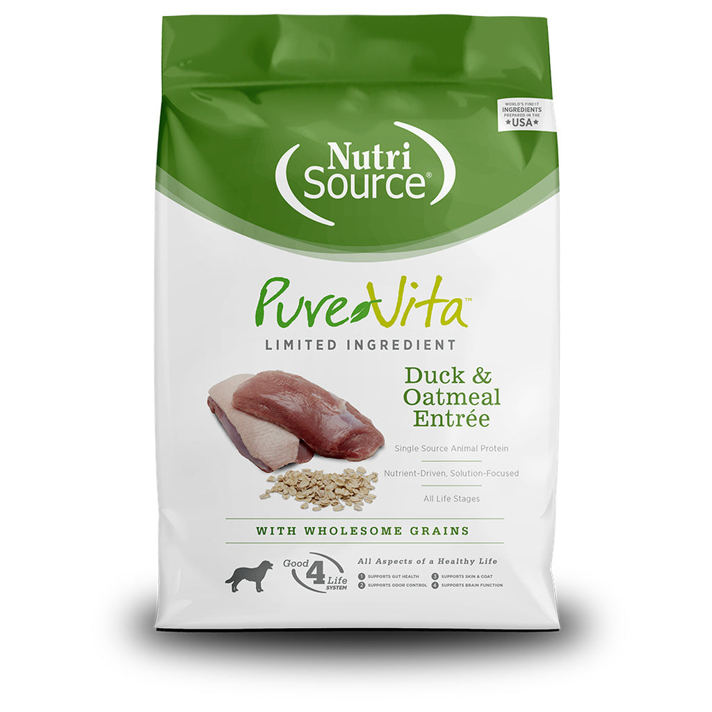 PureVita Duck & Oatmeal Limited Ingredient Dry Dog Food - All Life Stages