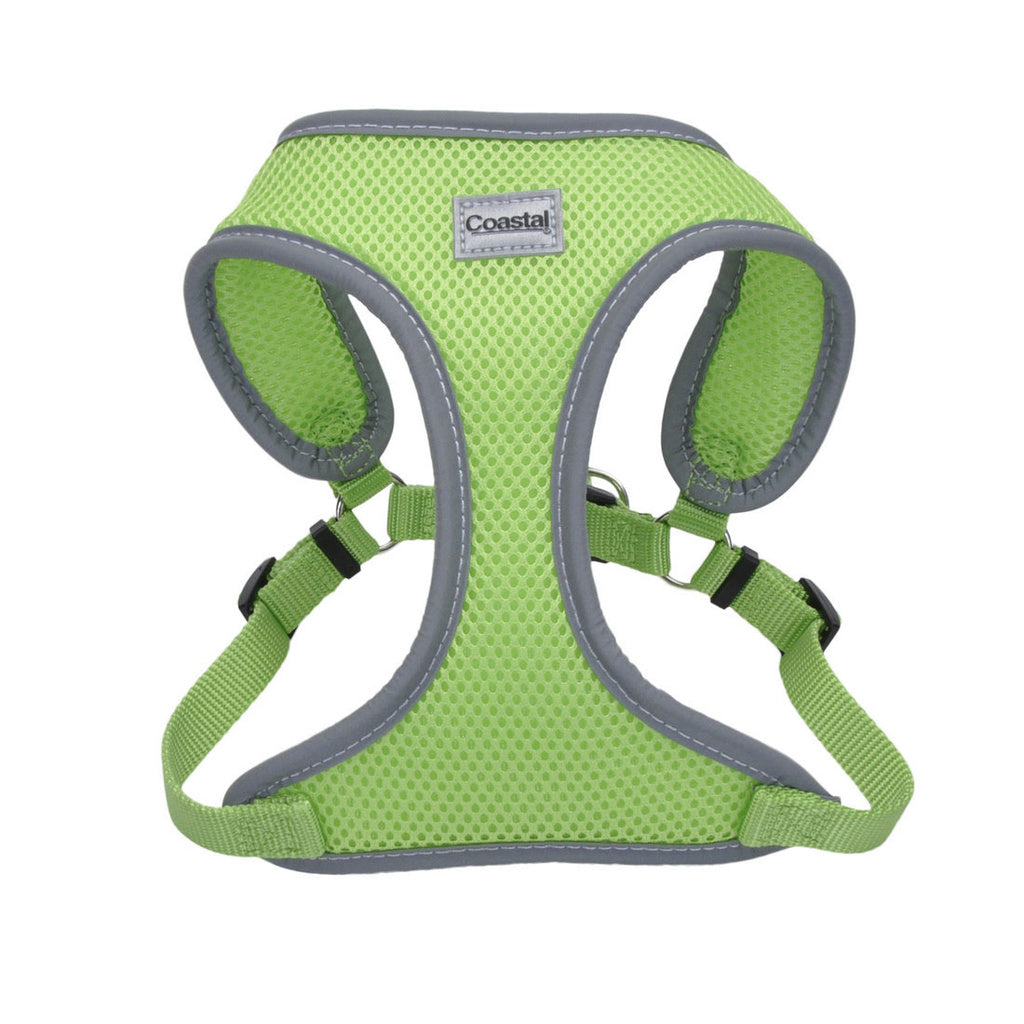 Coastal Comfort Soft Reflective Wrap Adjustable Dog Harness, Lime, 5/8-in x 16-19-in